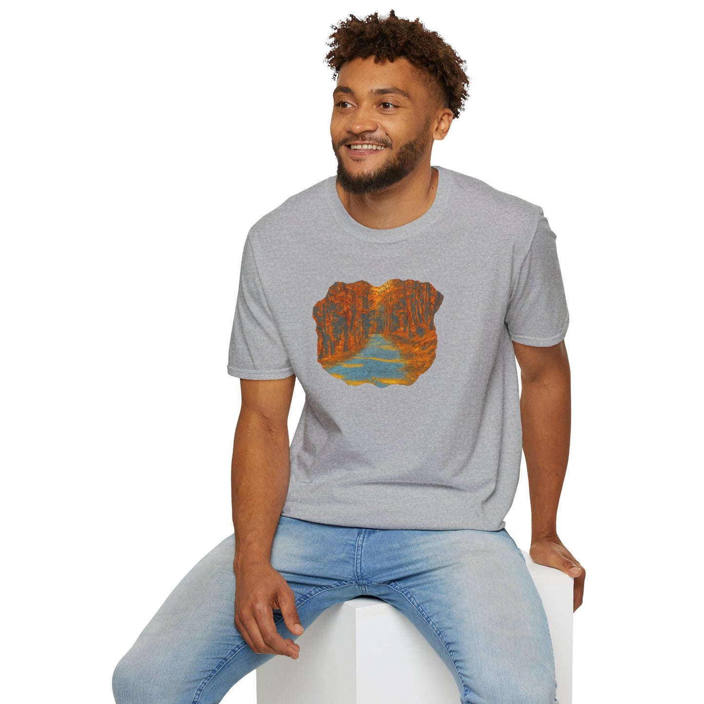 Autumn Pathway Unisex Softstyle T-Shirt, Cozy Fall Shirt, Nature Lover Tee, Scenic Route Top, Gift for Hikers, Casual Wear, Outdoor [...]