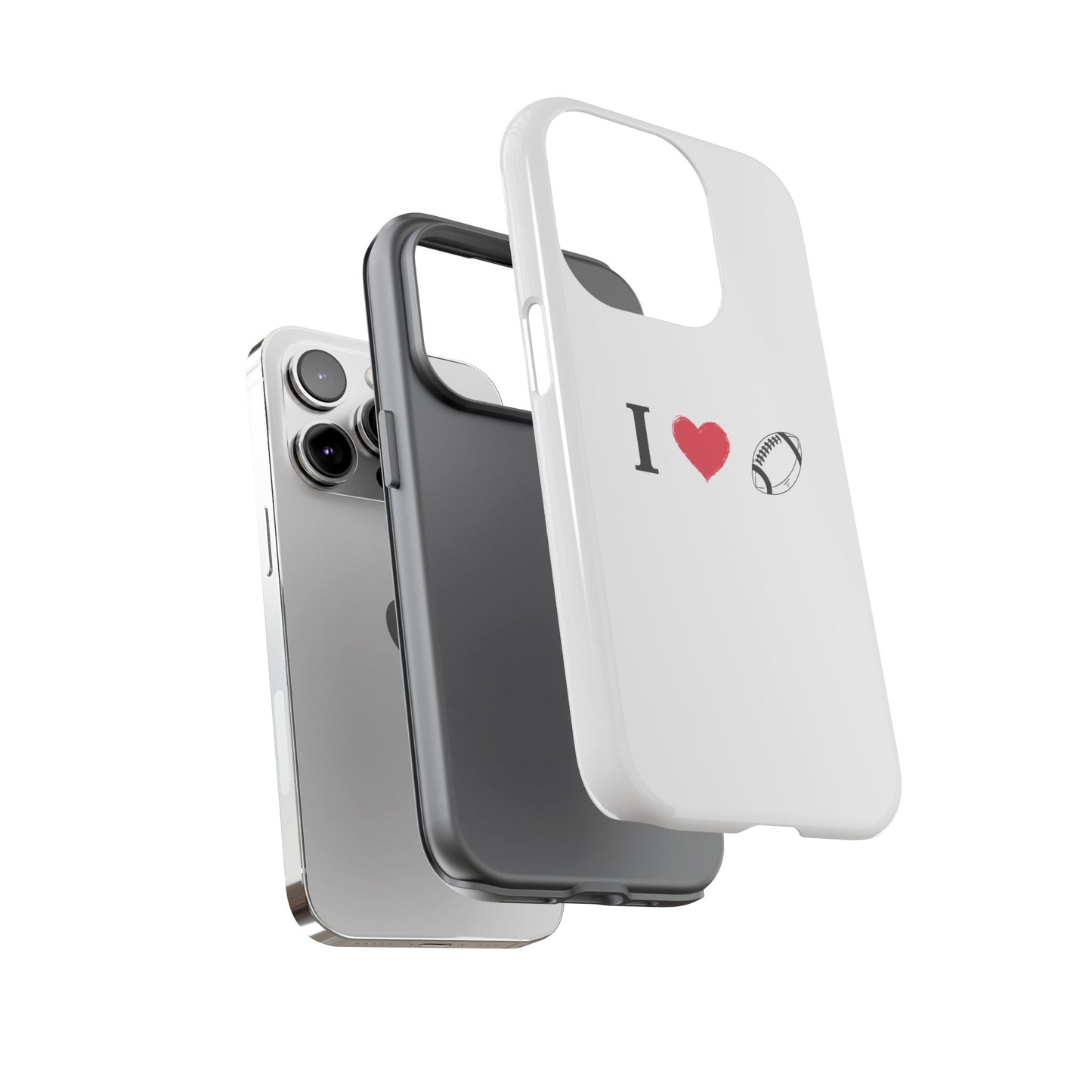 Football Love Phone Case - Tough Cases, Unique Sports Lover Gift, Personalized Cellphone Cover, Birthday Present, Sports Equipment - TRV