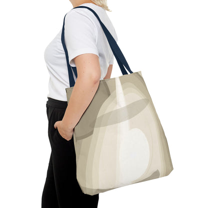 Neutral Abstract Light Beam Tote Bag | Minimalist Geometric Pattern
