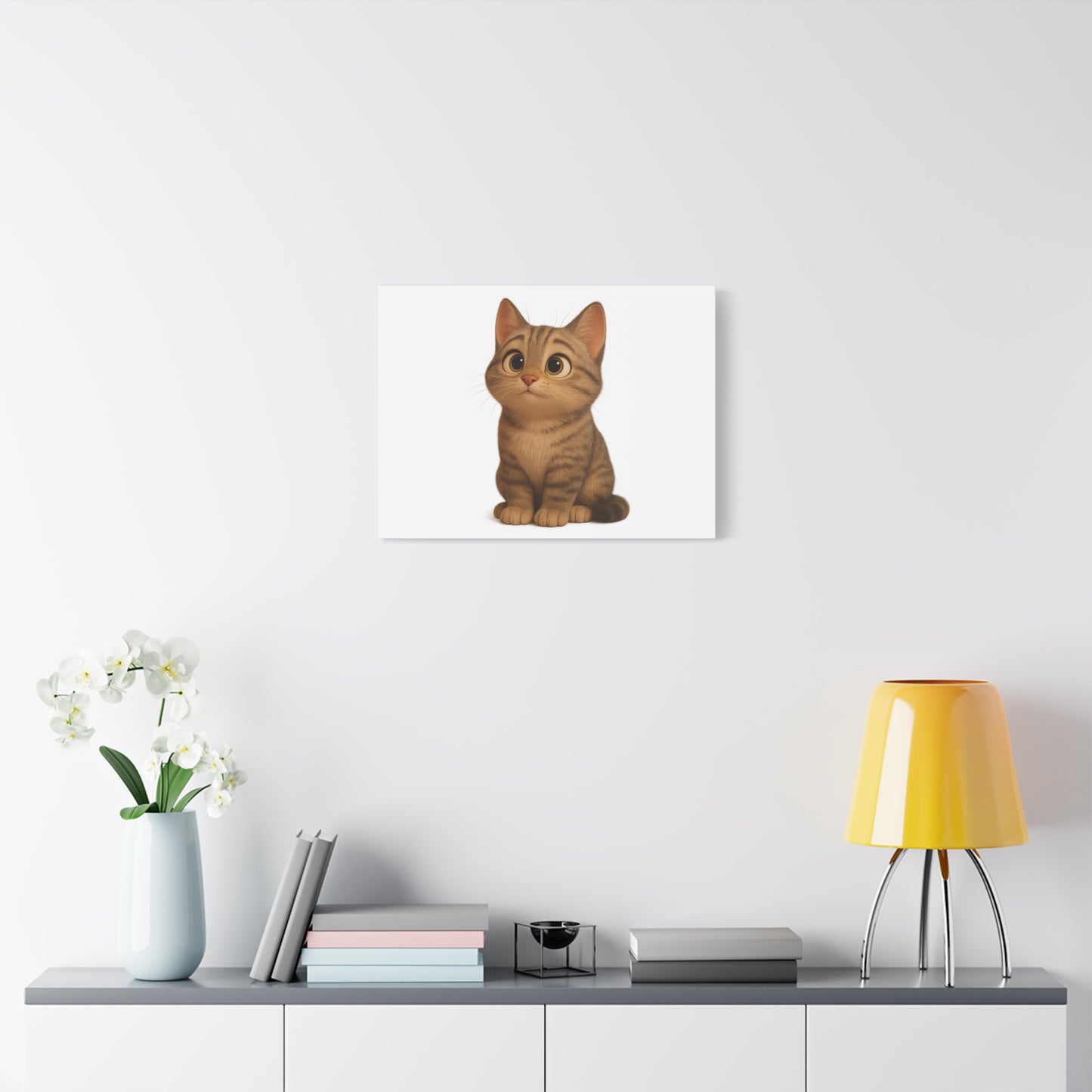 Adorable Cat Canvas Art, Cute Cat Wall Decor, Pet Lover Gift, Nursery Wall Art, Animal Print, Modern Home Decor - TRV