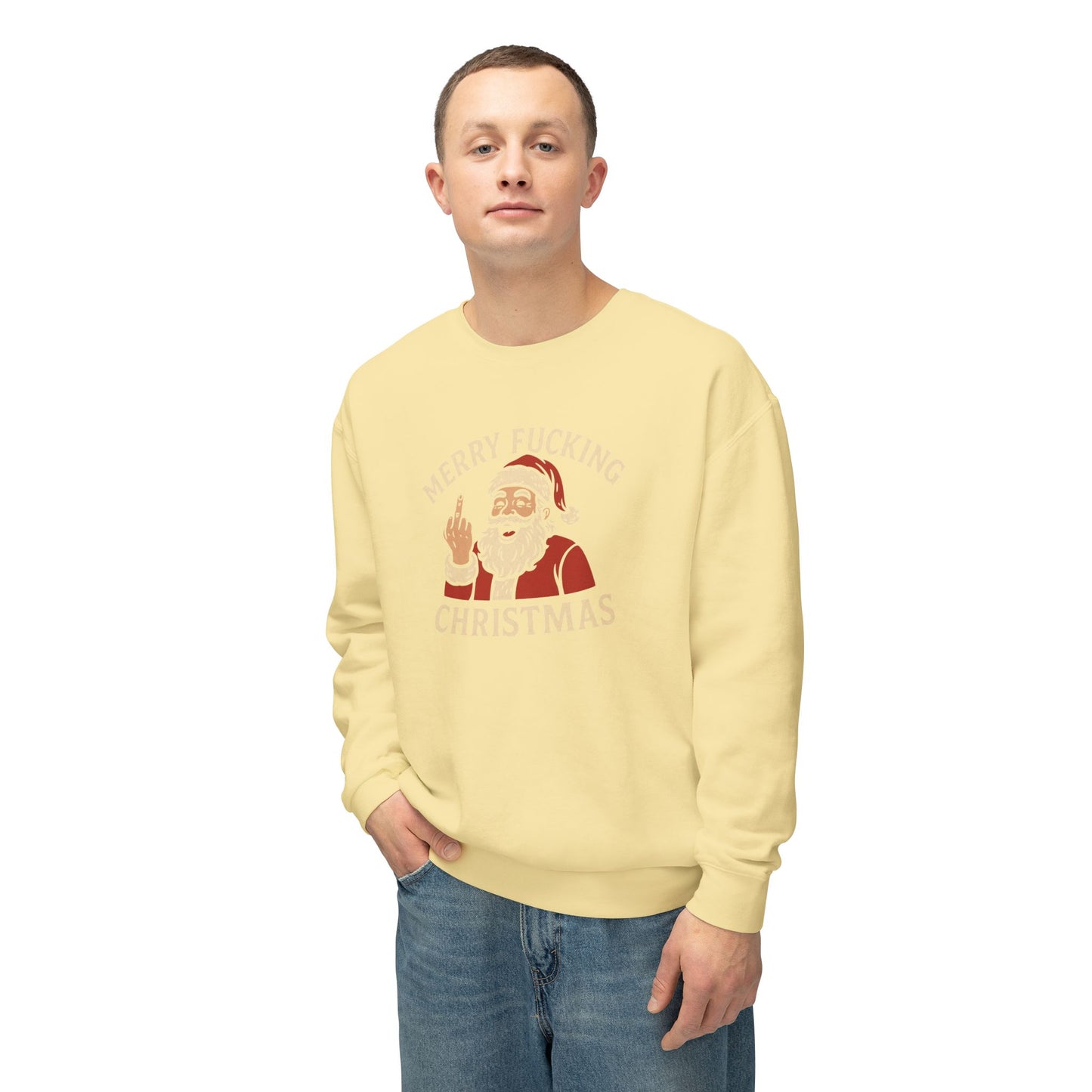 Merry Christmas Sweatshirt, Funny Holiday Crewneck, Unisex Gift, Christmas Apparel, Sarcastic Sweatshirt, Unique Holiday Clothing - TRV