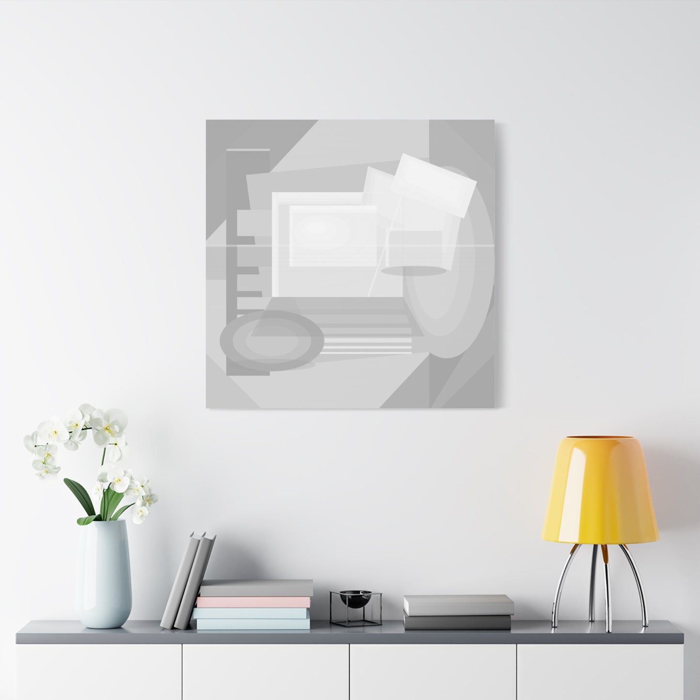 Abstract Geometric Collage Matte Canvas