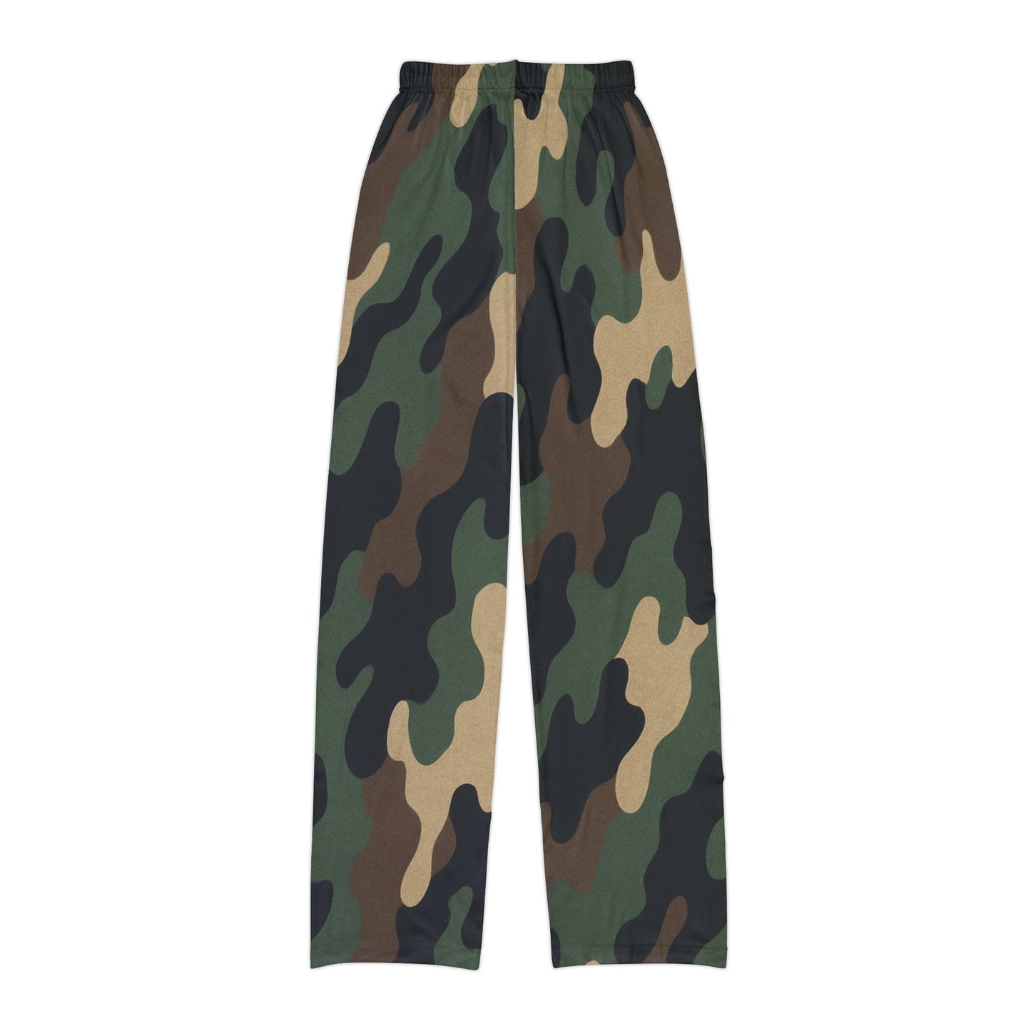 Kids camo lounge pants with all-over print from Printify, featuring comfortable sweatpants for boys and girls.