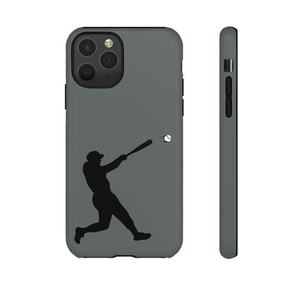 Printify baseball batter phone case, tough protective smartphone cover featuring a baseball player design for fans.
