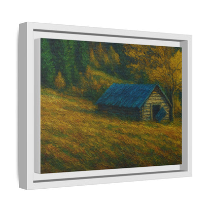 Framed Matte Canvas Print, Rustic Artwork, Farmhouse Decor, Nature Wall Art, Gift for Home, Autumn Decor, Landscape Painting