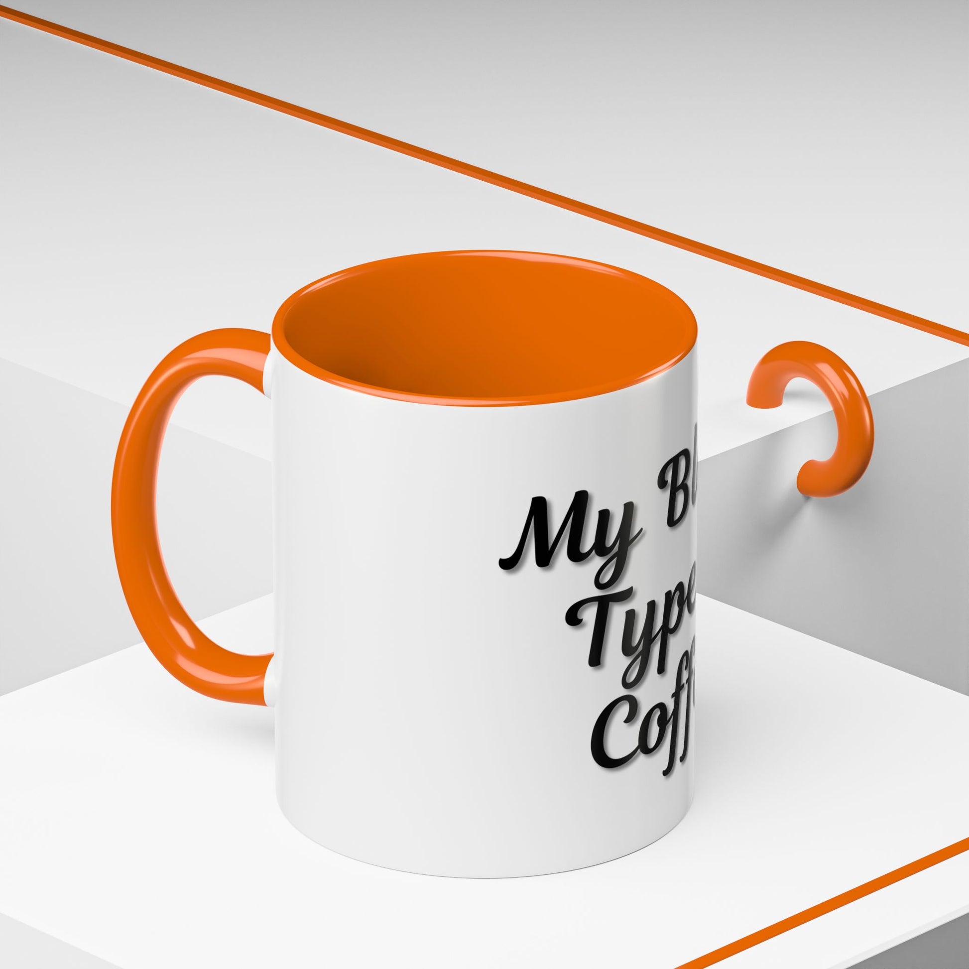 My Blood Type is Coffee Accent Mug - Perfect Gift for Coffee Lovers - TRV
