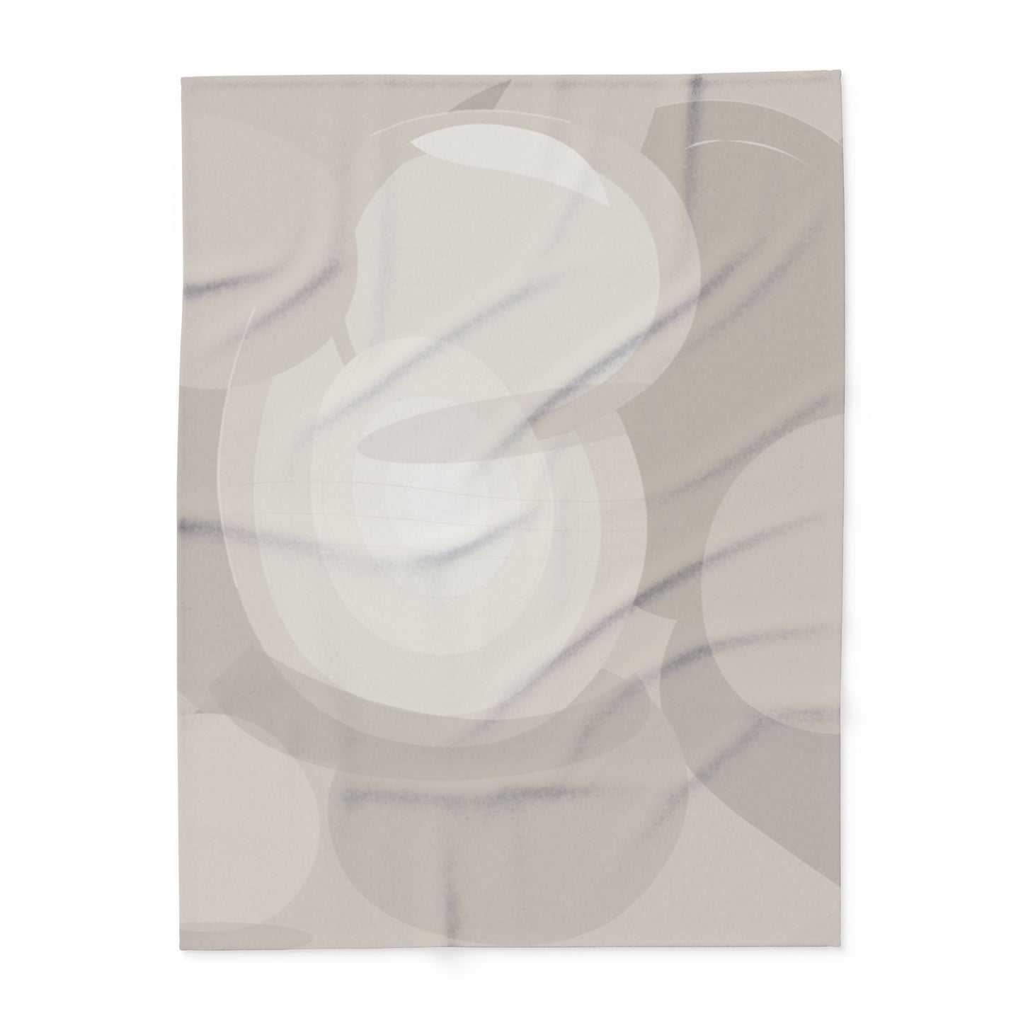 Abstract Neutral Swirls Arctic Fleece Blanket | Minimal Modern Throw