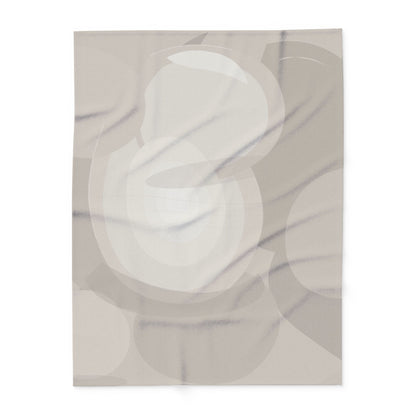 Abstract Neutral Swirls Arctic Fleece Blanket | Minimal Modern Throw