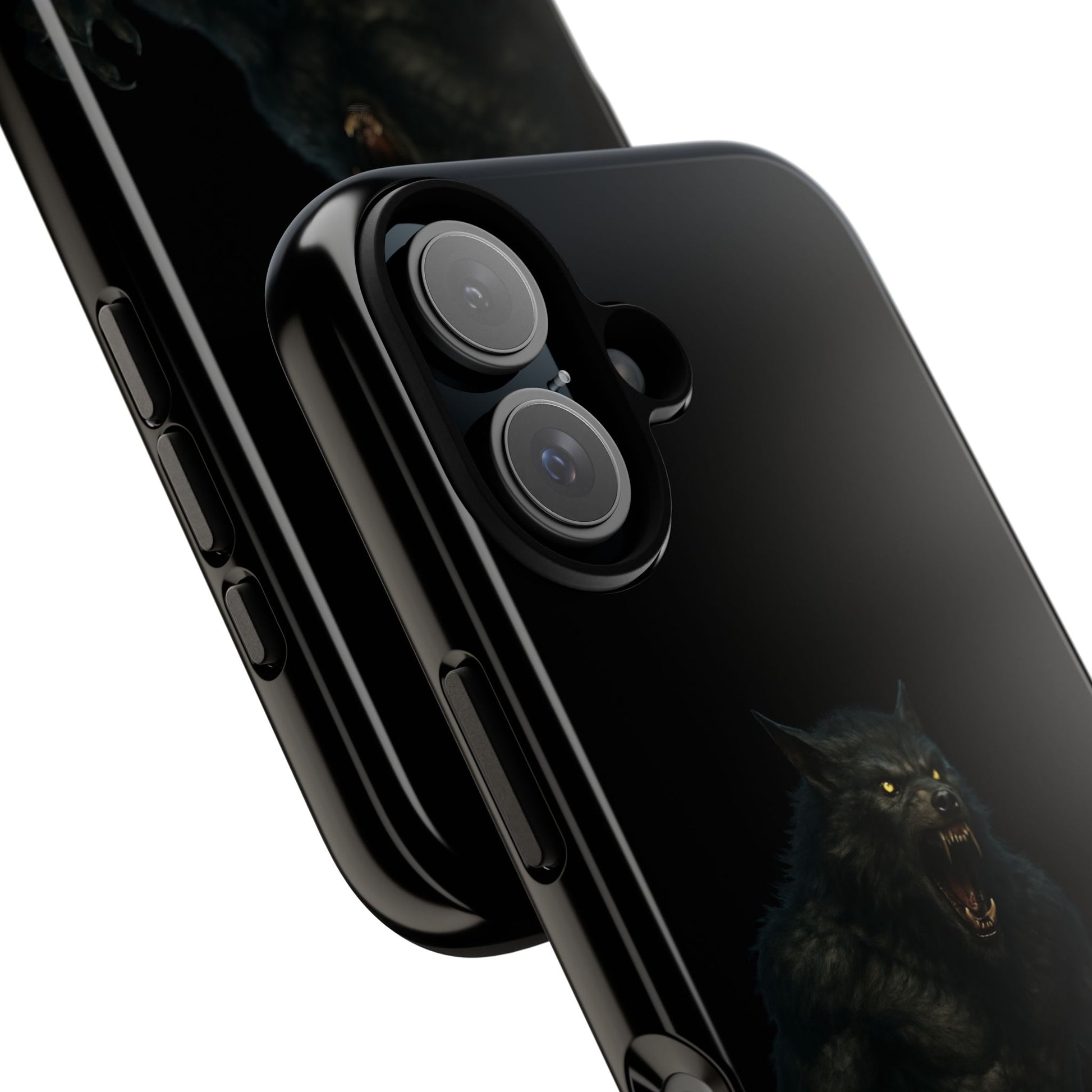 Werewolf Phone Case, Tough Cases, Black Panther Design, Gift for Animal Lovers, Phone Accessories, Fierce Phone Protection - TRV