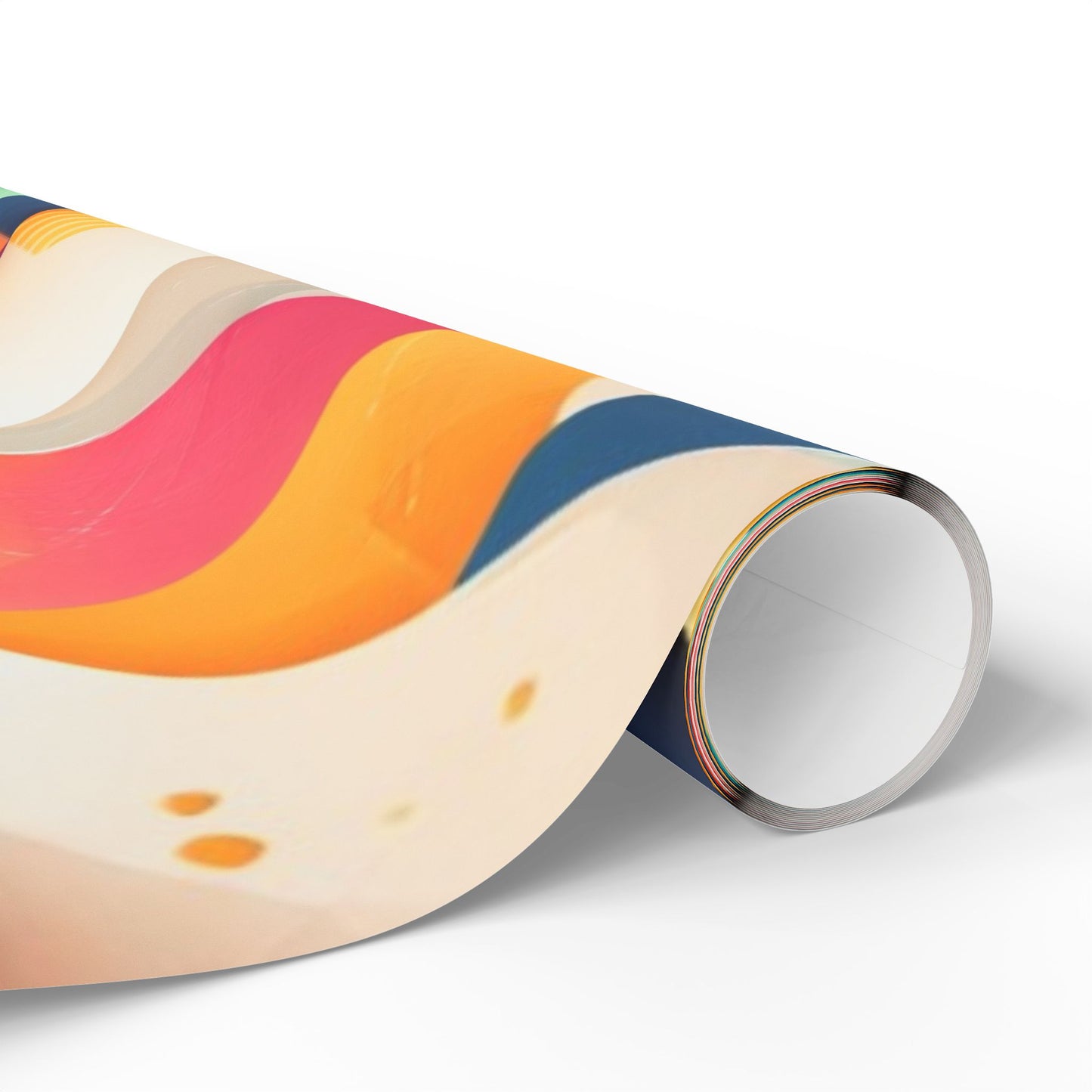 Geometric Colorwave Wrapping Paper Roll — Vibrant Abstract Gift Wrap
