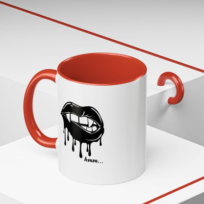 Vampire Lip Accent Coffee Mug - 11oz & 15oz - Unique Halloween Gift