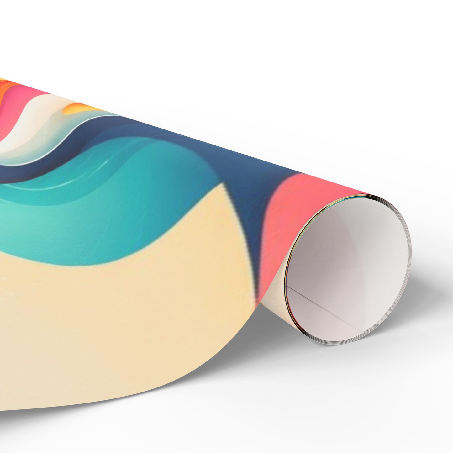 Geometric Colorwave Wrapping Paper Roll — Vibrant Abstract Gift Wrap