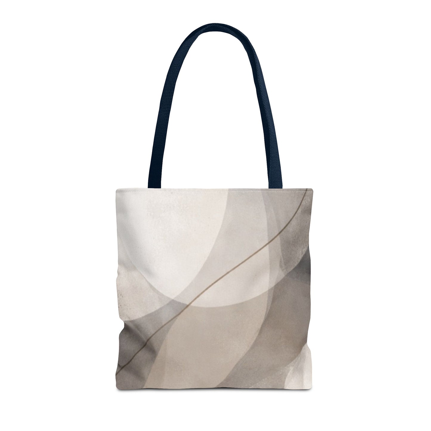 Neutral Abstract Watercolor Waves Tote Bag | All-Over Print