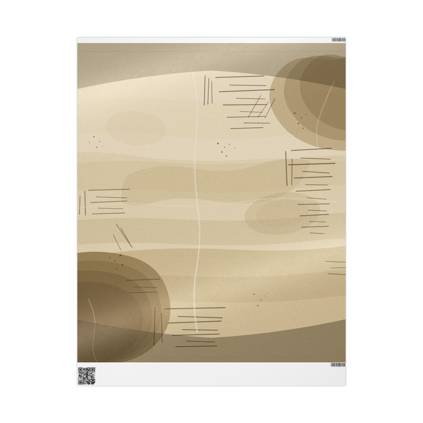 Neutral Abstract Wrapping Paper Roll — Beige Geometric Gift Wrap