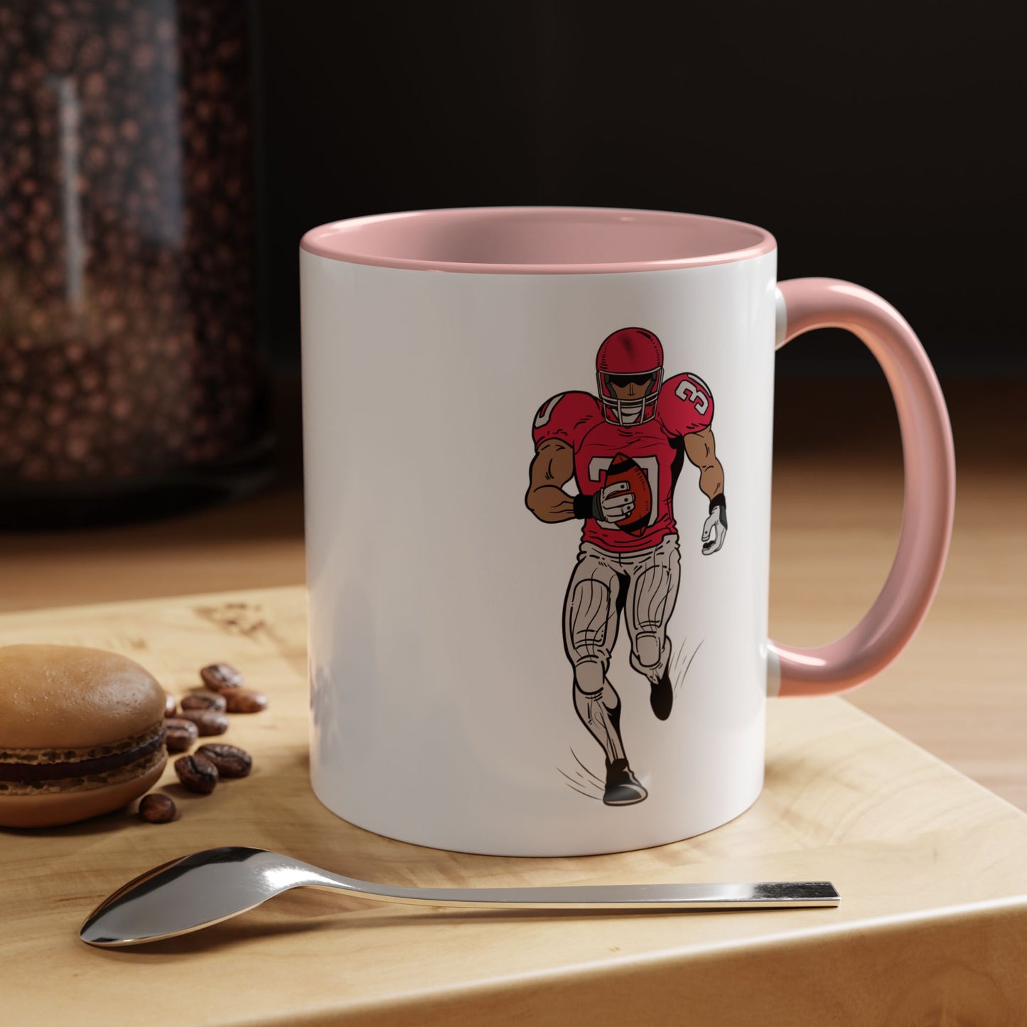 Football Player Coffee Mug, Sports Fan Gift, Motivational Coffee Cup, Game Day Mug, Unique Sports Merchandise