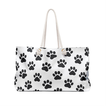 Paw Print Weekender Bag - Perfect for Pet Lovers, Travel, Gym, Beach, or Overnight Stays - TRV