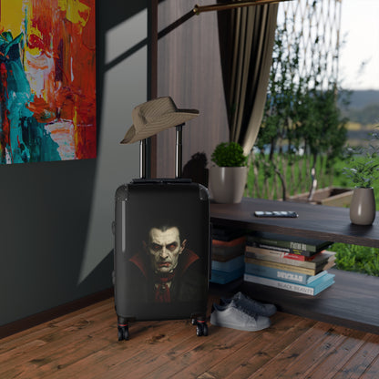 Vampire Portrait Carry-On Suitcase — Gothic Dracula Luggage for Halloween Travel