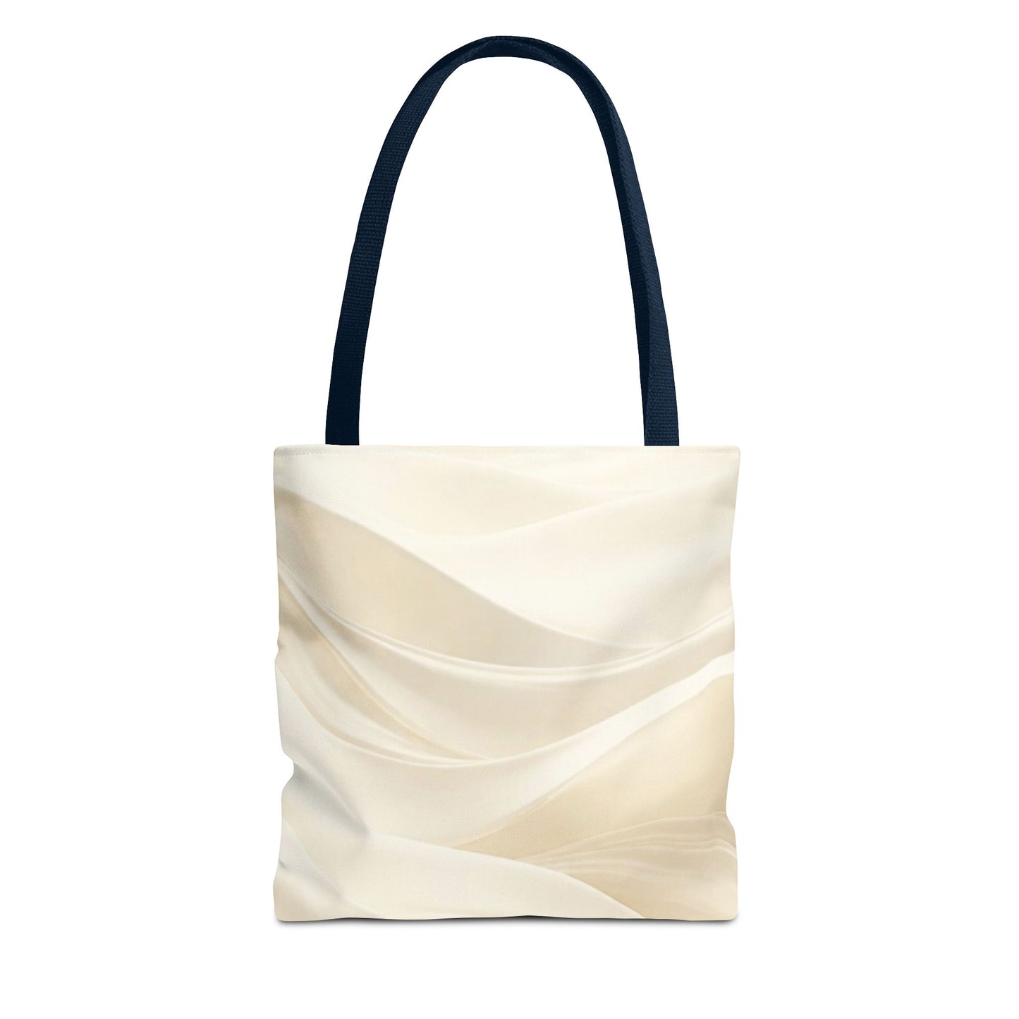 Cream Abstract Waves Tote Bag | Neutral Swirl Pattern