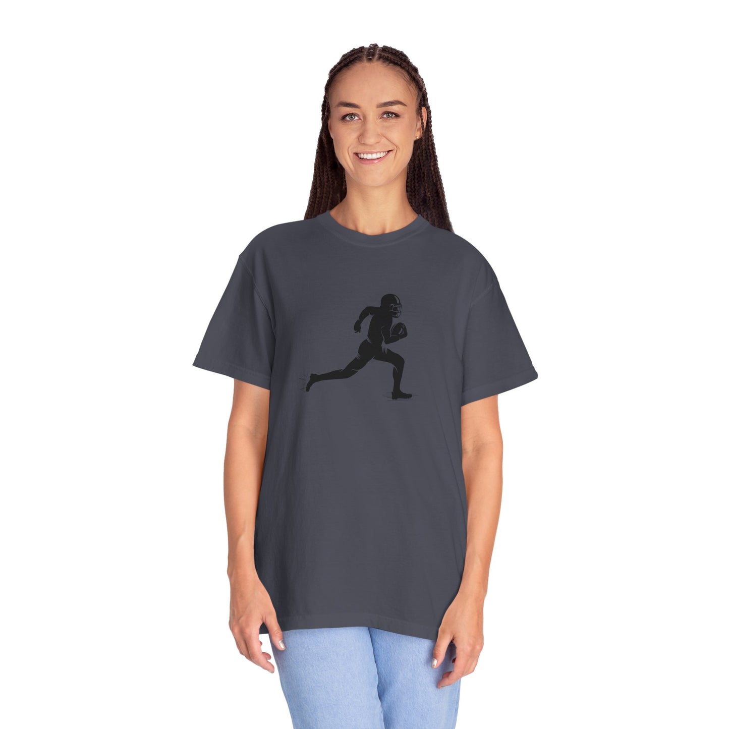 Football Player Graphic Unisex T-Shirt, Casual Sports Tee, Gift for Athletes, Workout Shirt, Everyday Wear, Unique Running Apparel