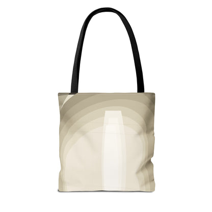 Neutral Abstract Light Beam Tote Bag | Minimalist Geometric Pattern