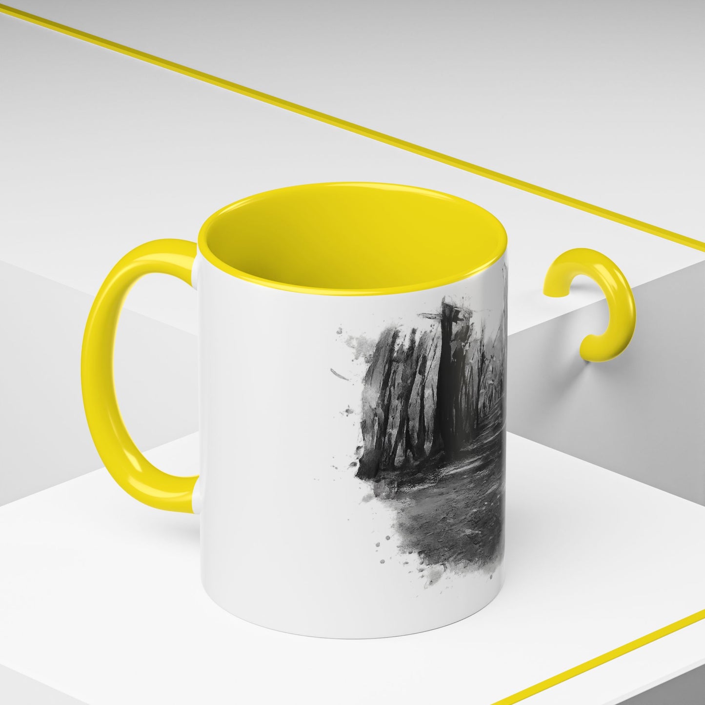 Moody Abstract Forest Coffee Mug | Unique Gift for Nature Lovers, Cozy Home Decor, Perfect for Coffee, Tea, and Hot Chocolate - TRV