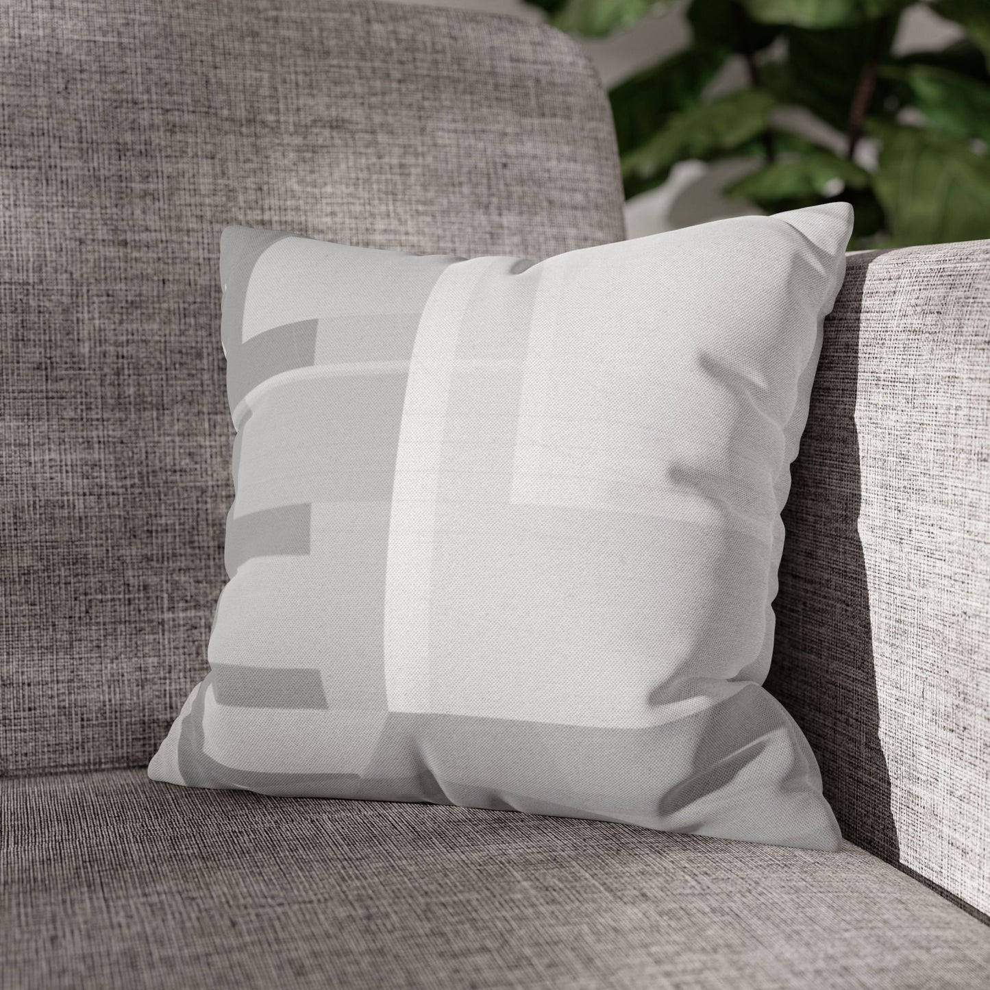 Abstract Geometric Grid Spun Polyester Pillowcase