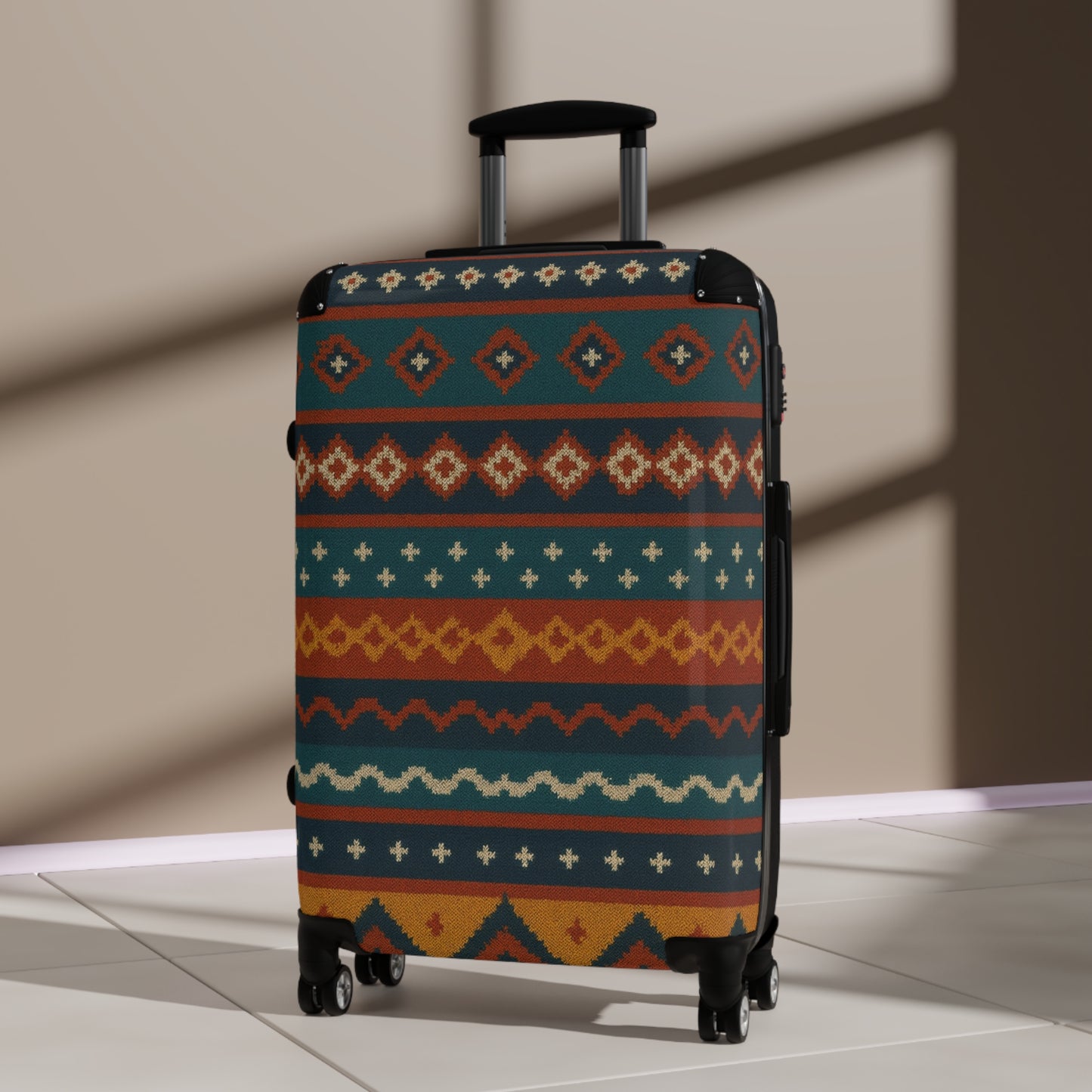 Southwestern Pattern Carry-On Suitcase — Boho Tribal Travel Luggage