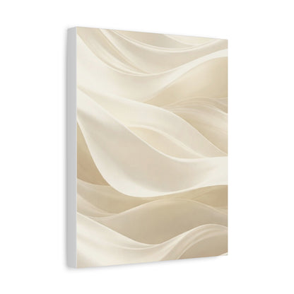 Neutral Abstract Wave Art Matte Canvas