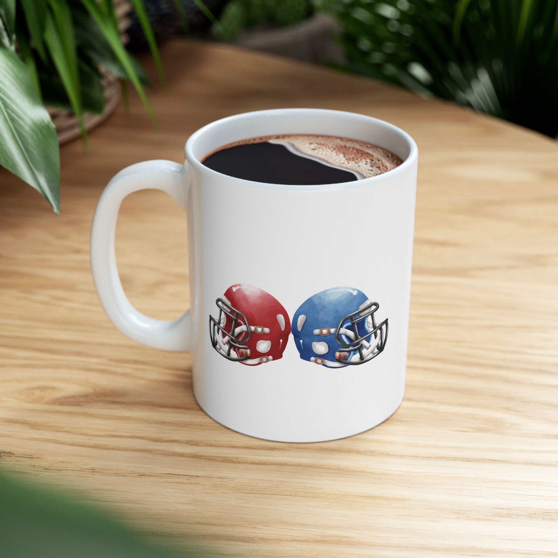 Football Fan Ceramic Mug | 11oz, 15oz | Perfect for Game Day, Sports Enthusiasts, Gifts, Tailgating, Team Celebration - TRV