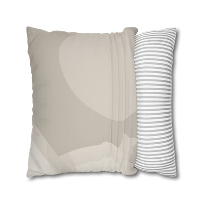 Neutral Abstract Swirl Pillowcase | Square Pillowcase, Spun Polyester