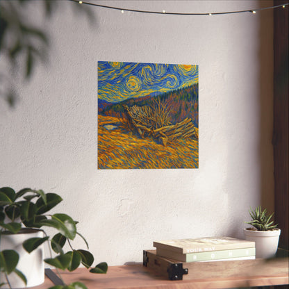 Matte Vertical Posters of Starry Night - Art Print for Home Decor, Wall Art, Gift for Art Lovers, Bacground for Celebrations - TRV