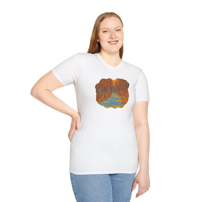 Autumn Pathway Unisex Softstyle T-Shirt, Cozy Fall Shirt, Nature Lover Tee, Scenic Route Top, Gift for Hikers, Casual Wear, Outdoor [...]