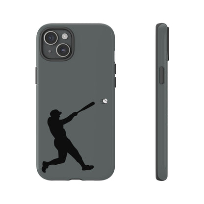 Printify baseball batter phone case, tough protective smartphone cover featuring a baseball player design for fans.