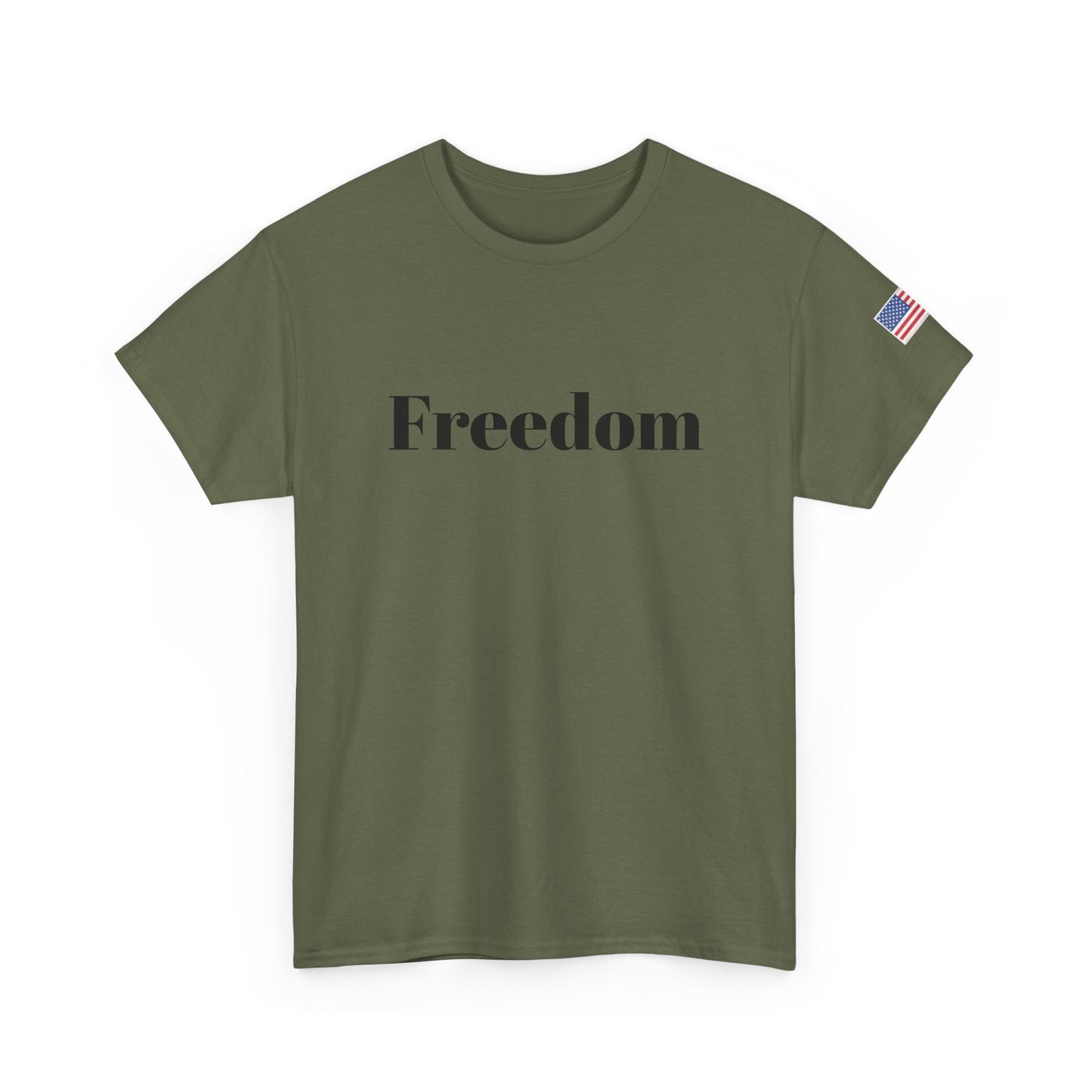Freedom script tee | T-Shirt, American flag sleeve - TRV