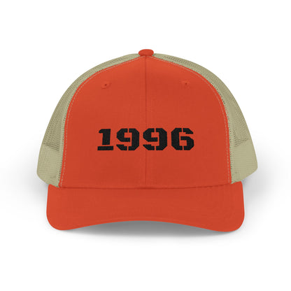 Vintage 1996 Snapback Trucker Cap, Retro Hat, Birthday Gift, Cool Dad Cap, Summer Accessory, Casual Streetwear - TRV