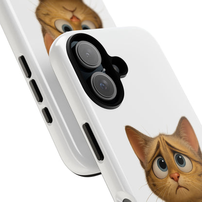 Cute Cat Phone Case, Funny Kitty Case, Animal Lover Gift, Cat Lover Accessory, Unique Cat Design Case, Pet Mom Gift - TRV