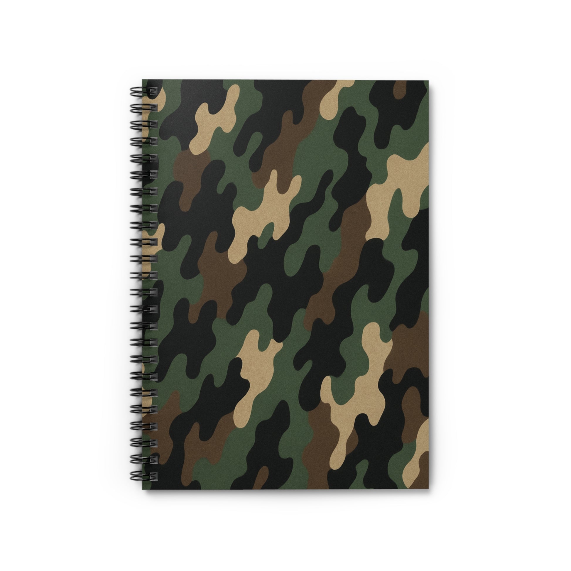 Camouflage Spiral Notebook - Ruled Line, Trendy Stationery, Gift for Students, Journaling, Military Style, Unique School Supplies - TRV