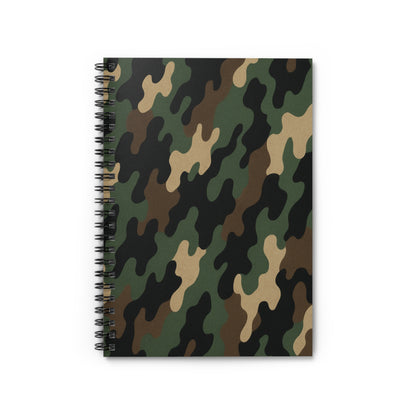 Camouflage Spiral Notebook - Ruled Line, Trendy Stationery, Gift for Students, Journaling, Military Style, Unique School Supplies - TRV