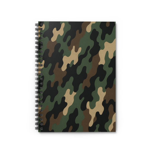 Camouflage Spiral Notebook - Ruled Line, Trendy Stationery, Gift for Students, Journaling, Military Style, Unique School Supplies - TRV