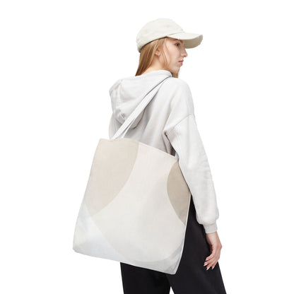 Neutral Abstract Geometric Tote Bag | Minimal Beige Shapes