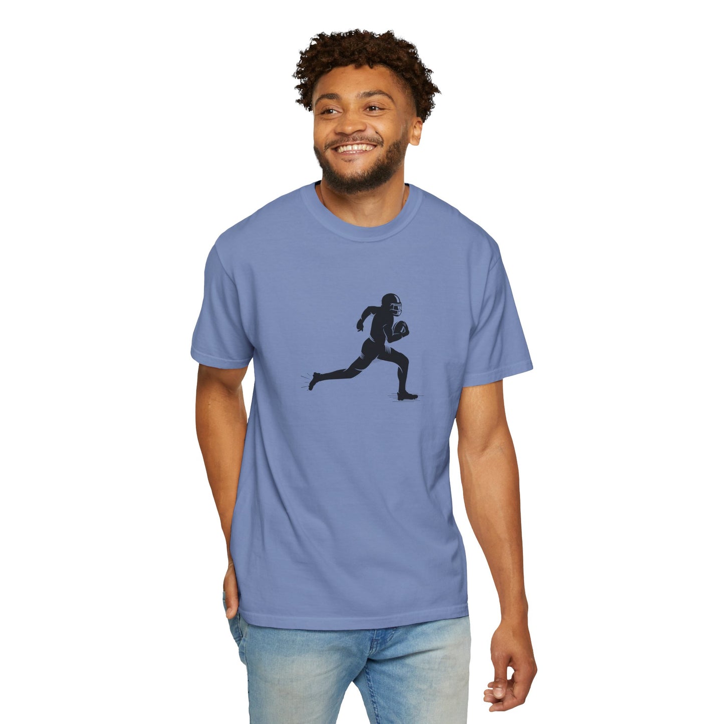 Football Player Graphic Unisex T-Shirt, Casual Sports Tee, Gift for Athletes, Workout Shirt, Everyday Wear, Unique Running Apparel