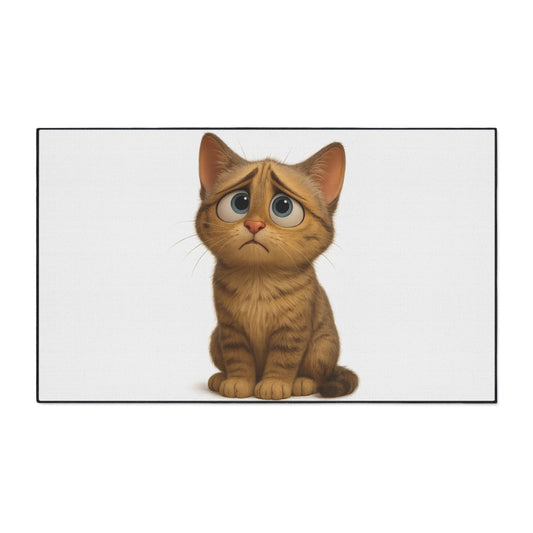 Cute cat-themed floor mat by Printify featuring a playful design, heavy-duty entrance doormat for cat lovers.