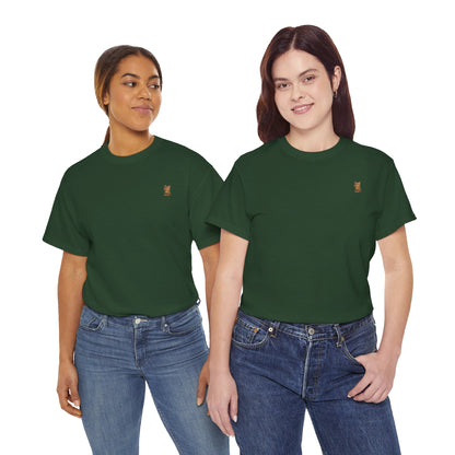 Brown kitten graphic T-shirt for cat lovers, featuring a cute cat design on a comfortable Printify T-shirt.