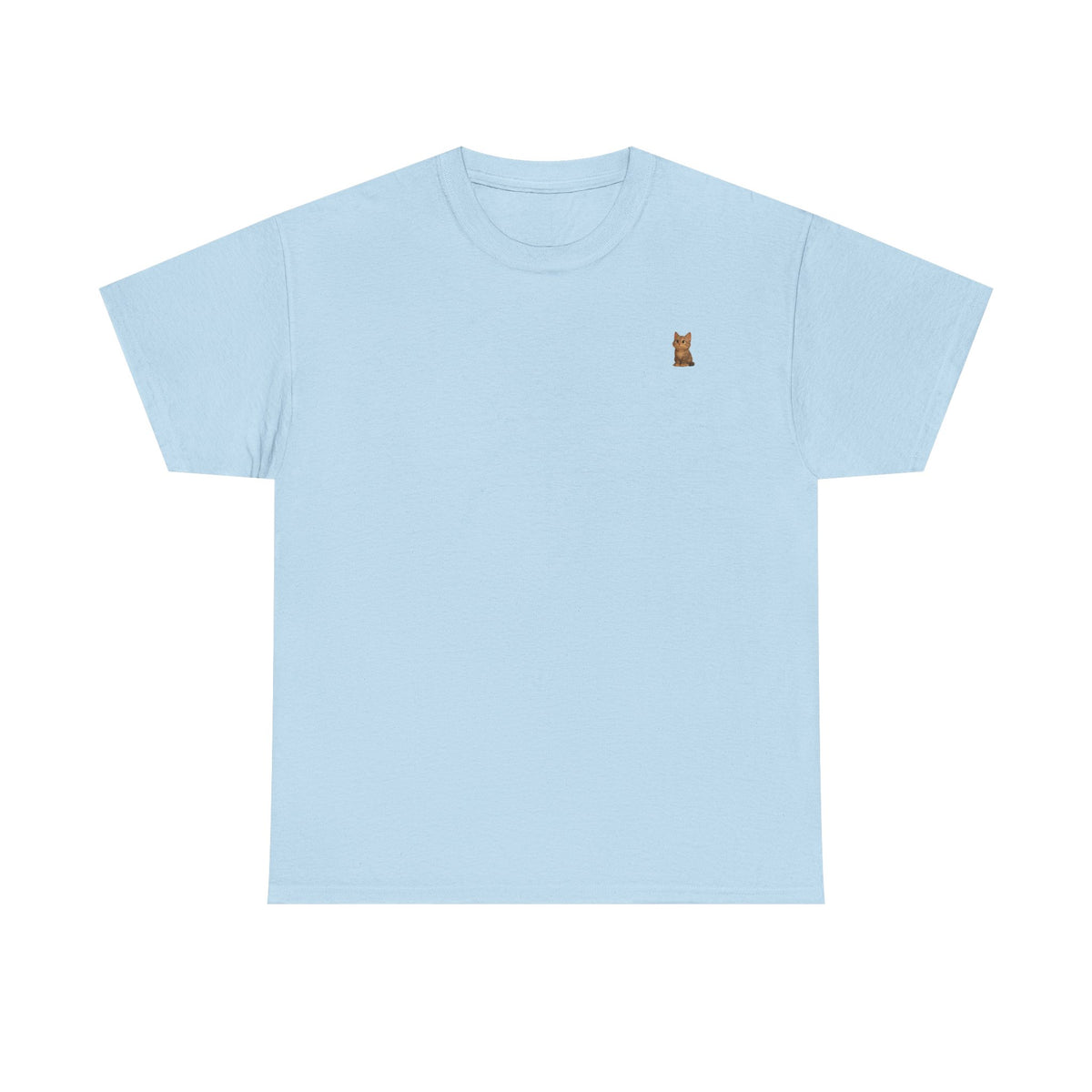 Brown kitten graphic T-shirt for cat lovers, featuring a cute cat design on a comfortable Printify T-shirt.