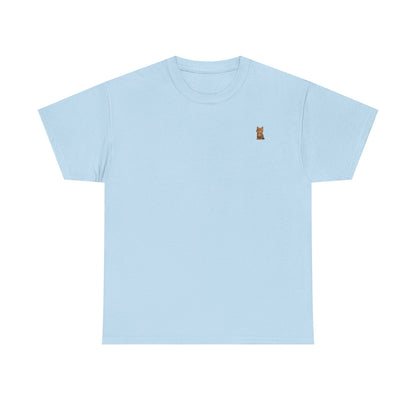 Brown kitten graphic T-shirt for cat lovers, featuring a cute cat design on a comfortable Printify T-shirt.