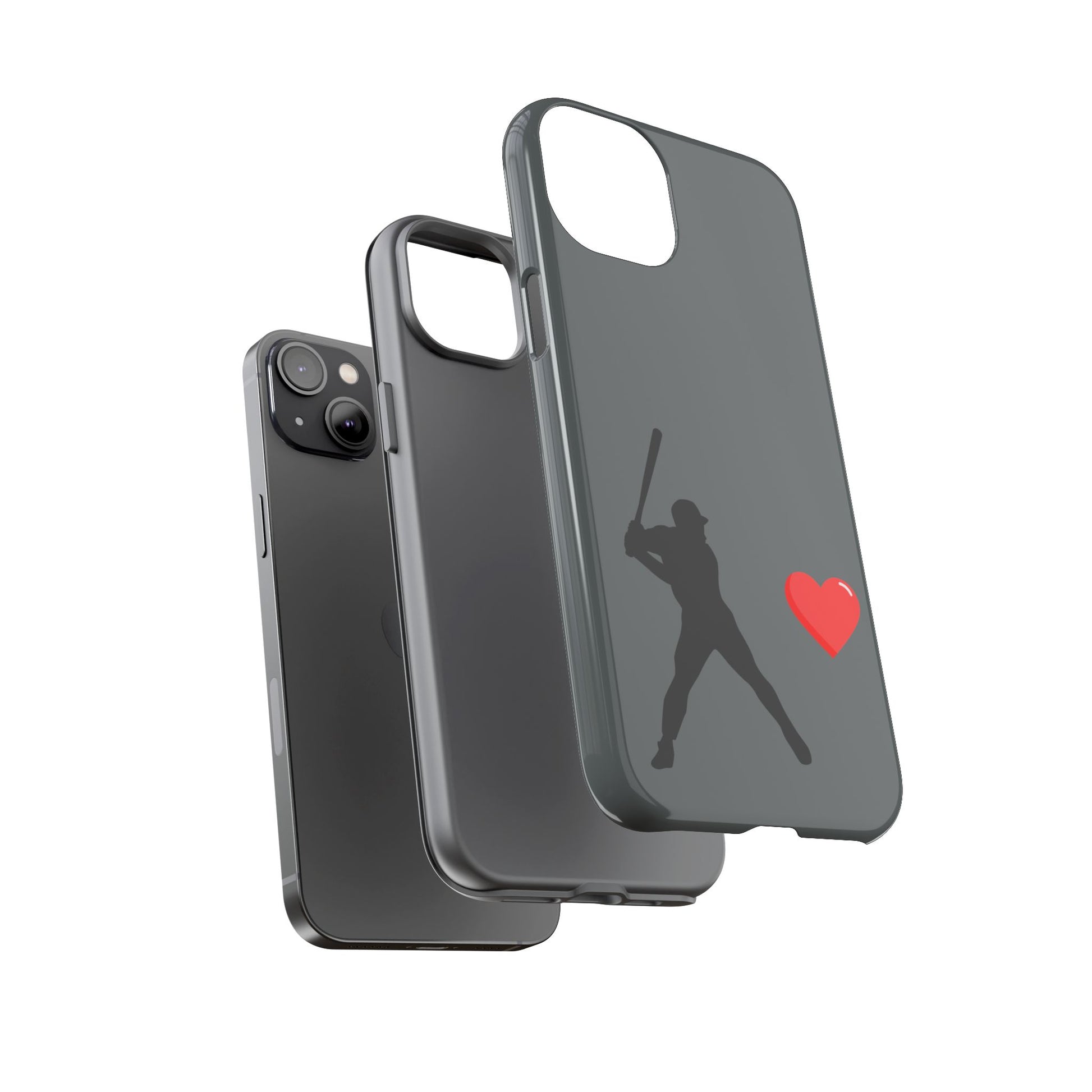 Printify Baseball Love phone case featuring sports-themed design, durable protective cover for sports enthusiasts.