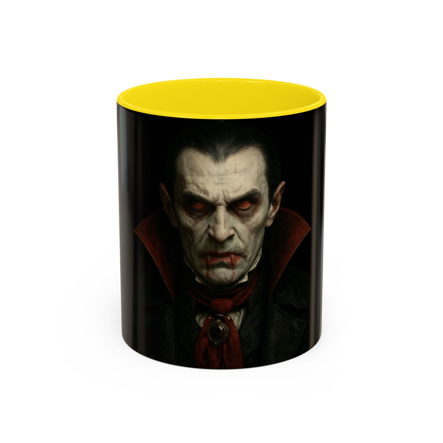 Gothic Dracula Vampire Accent Coffee Mug | Spooky Halloween Gift, Unique Home Decor, Collector's Mug, Coffee Lover's Gift - TRV