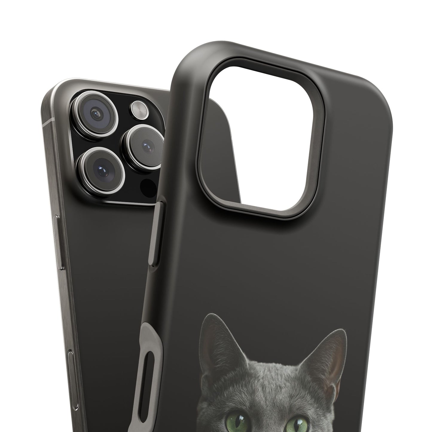 Russian Blue Cat Phone Case — Magnetic Impact-Resistant iPhone Cover