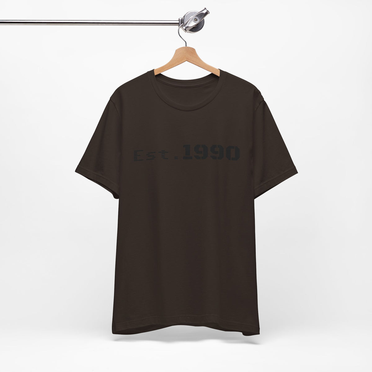 Vintage Est. 1990 T-Shirt by Printify, classic crew neck tee with printed birth year design, casual and stylish for everyday wear.