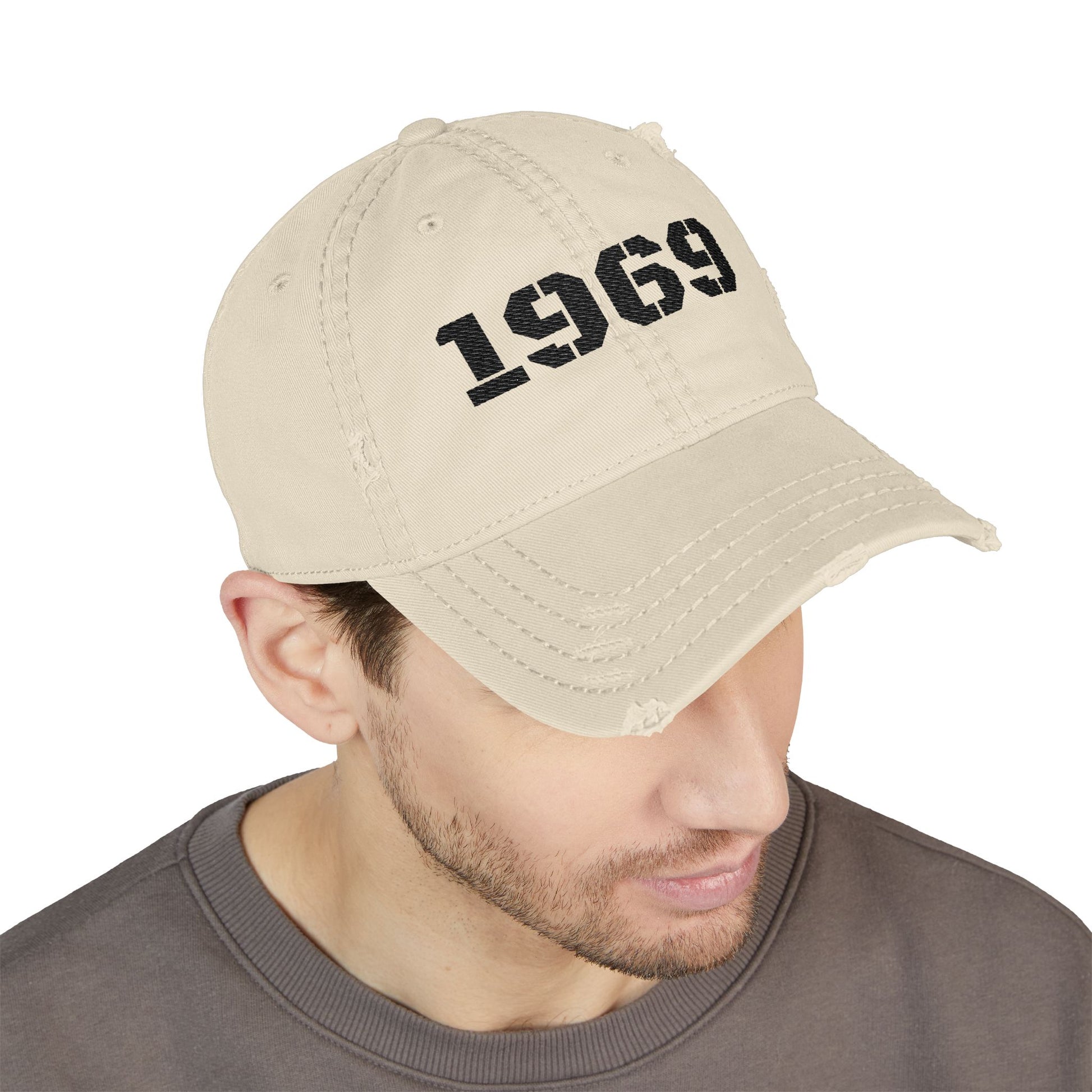 Vintage Distressed Dad Hat | 1969 Embroidered Cap for Casual Style, Birthday Gift, Father's Day, Everyday Wear - TRV
